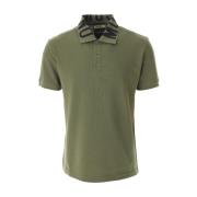 Groen Logo Geborduurd Poloshirt Moschino , Green , Heren