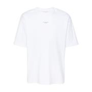 Logo Katoenen T-shirt in Wit Drole de Monsieur , White , Heren