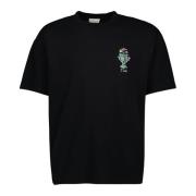 Zwarte T-shirt Vaas Lente-Zomer 2025 Drole de Monsieur , Black , Heren