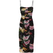 Roze Gerimpelde Jurk Dolce & Gabbana , Multicolor , Dames