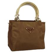 Pre-owned Nylon handbags Prada Vintage , Brown , Dames