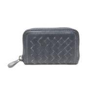 Pre-owned Leather wallets Bottega Veneta Vintage , Blue , Dames