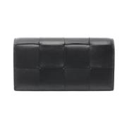 Pre-owned Leather wallets Bottega Veneta Vintage , Black , Dames