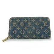 Pre-owned Canvas wallets Louis Vuitton Vintage , Blue , Dames