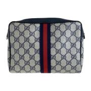 Pre-owned Canvas clutches Gucci Vintage , Blue , Dames