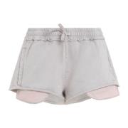 Mauve Grey Denim Shorts Acne Studios , Gray , Dames