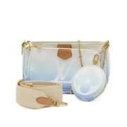 Pre-owned Canvas clutches Louis Vuitton Vintage , Blue , Dames