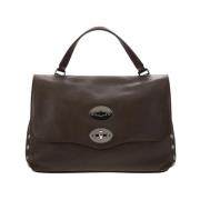 Bruine leren handtas Elegant en veelzijdig Zanellato , Brown , Dames