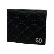 Pre-owned Leather wallets Gucci Vintage , Black , Dames