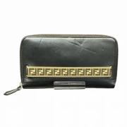 Pre-owned Leather wallets Fendi Vintage , Black , Dames