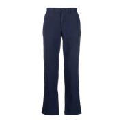 Blauwe Linnen Katoenen Casual Broek Polo Ralph Lauren , Blue , Heren