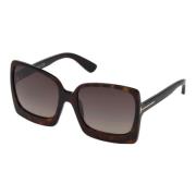 Katrine-02 Zonnebril Donker Havana/Roviex Shaded Tom Ford , Brown , Da...