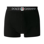 Zwarte Regular Boxer Ondergoed Dolce & Gabbana , Black , Heren