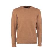 Round-neck Knitwear Roberto Collina , Brown , Heren