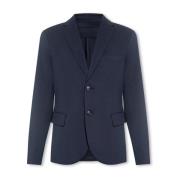 Single-breasted blazer met capuchon Emporio Armani , Blue , Heren