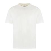 Geribbelde ronde hals katoenen T-shirt Y-3 , Beige , Heren