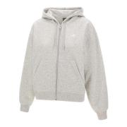 Grijze Katoenen Hoodie New Balance , Gray , Dames