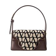 Stijlvolle Leren Tas Valentino Garavani , Brown , Dames