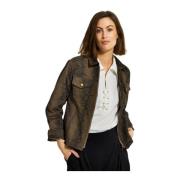 Stijlvolle Mary Jane Jacket Blazer IN Front , Brown , Dames