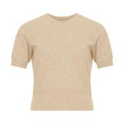 Beige Gebreide Crew Neck Sweater Maison Margiela , Beige , Dames