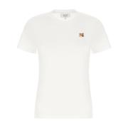 Casual Katoenen T-Shirt voor Mannen Maison Kitsuné , White , Dames