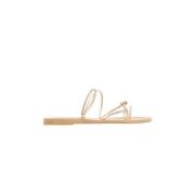 Platina sandalen met kristallen Ancient Greek Sandals , Beige , Dames