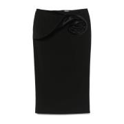 Zwarte Rok Verhoog Garderobe Comfort Stijl Magda Butrym , Black , Dame...