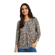 Maracol Blouse 3/4 Mouwen Multi Blauw IN Front , Multicolor , Dames