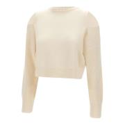 Witte Sweater Maglia Stijlvolle Mode Notshy , White , Dames