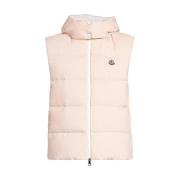 Gewatteerd Puffer Vest Moncler , Pink , Dames