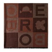 Multicolor Sjaals - Iconisch Jacquard Patroon Borbonese , Brown , Dame...