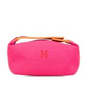 Pre-owned Canvas pouches Hermès Vintage , Pink , Dames