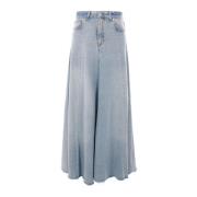 Denim Lange Rok met Zakken Haikure , Blue , Dames