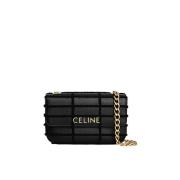 Stijlvolle Leren Tas Celine , Black , Dames