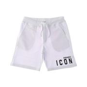 Casual Denim Shorts voor Mannen Dsquared2 , White , Heren