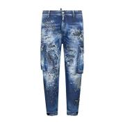 Slim Fit Denim Jeans Dsquared2 , Blue , Heren