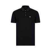 Basis Polo Shirt Emporio Armani , Black , Heren