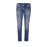 Denimblauwe Jeans Emporio Armani , Blue , Heren