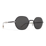 Santana Zonnebril Zwart/Donkergrijs Solid Mykita , Black , Unisex