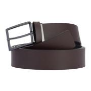 Multicolor Leren Riem met Gesp Piquadro , Brown , Heren