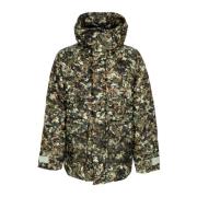 Logo Parka Lange Donsjas Misty The North Face , Green , Heren