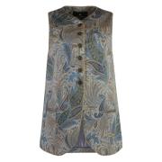 Paisley Motief Single-Breasted Vest Etro , Multicolor , Dames