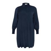 Midnight Marine Overhemdjurk Kaffe Curve , Blue , Dames