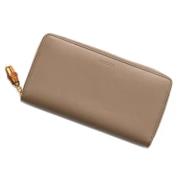 Pre-owned Leather wallets Gucci Vintage , Beige , Dames