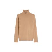 Zijde en wol gebreide trui Max Mara Weekend , Beige , Dames