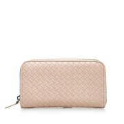 Pre-owned Leather wallets Bottega Veneta Vintage , Beige , Dames