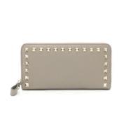 Pre-owned Leather wallets Valentino Vintage , Gray , Dames