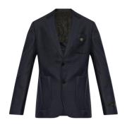 Wollen blazer Versace , Blue , Heren