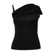 One-shoulder top Versace , Black , Dames