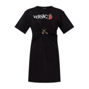 T-shirt stijl jurk Versace , Black , Dames